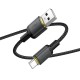 Кабель HOCO X128 Benefit charging data cable Type-C Black (6942007681094)