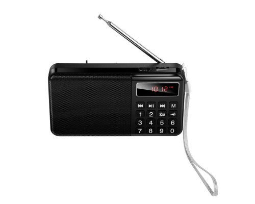 Портативне радіо HOCO HI50 Portable radio, 5W, Black (6942007664202)