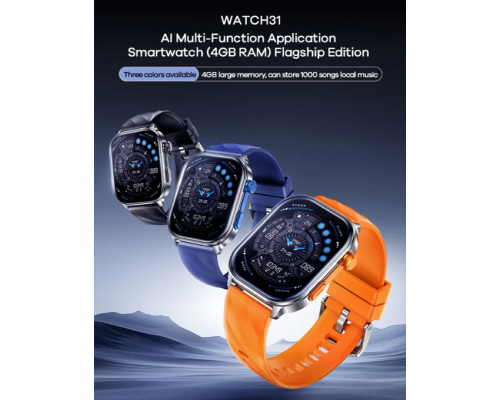 Смарт-годинник  REMAX AI WATCH 31 (4GB RAM) 51mm. 400 mAh. IP68 Tarnish (6954851259763)