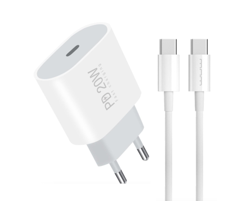 Мережевий зарядний пристрій з кабелем WUW-T79L PD 20W USB C charger with type c to type c cable (T79CL)