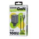 Мережевий зарядний пристрій з кабелем REMAX Wisdom Series 100W GaN Travel Charger+A-C Data Cable Set CA-15(AC100W) EU Tarnish (6954851263463)