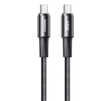 Кабель REMAX WindSpeed Series Fast charging aluminum alloy braided data cable 1.2M  CB25/CB23 (C-C) 65W -  Black (6954851216414)