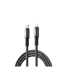 Кабель REMAX WindSpeed Series Fast charging aluminum alloy braided data cable CB25 (C-L)  30W - Black 1.2M (6954851247715)