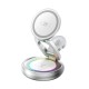 Бездротовий зарядний пристрій REMAX 20.5W Upgrade free metal foldable rotatable magnetic 3 in 1 wireless charger CW05 Sliver (6954851260271)