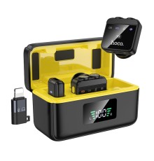 Бездротова мікрофонна система HOCO L17 magnetic dual-mic (iP/Type-C) Black (6942007645997)