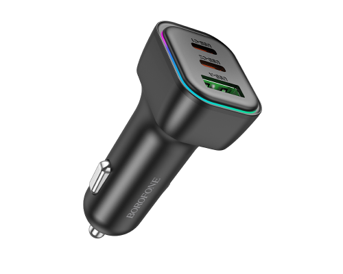 Автомобільний зарядний пристрій BOROFONE BZ28C Trophie PD60W(2C1A) car charger Black (6941991110870)