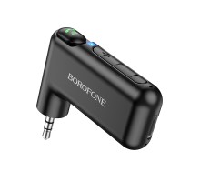 Bluetooth-ресивер BOROFONE BC35 Wideway car AUX BT receiver Black (6974443381450)
