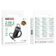 Bluetooth-ресивер BOROFONE BC64 Contento dual-port car BT receiver with built-in cable Black (6941991126567)