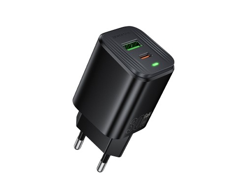Мережевий зарядний пристрій BOROFONE BAS85A Star PD30W+QC3.0 charger (EU) Black (6941991126840)