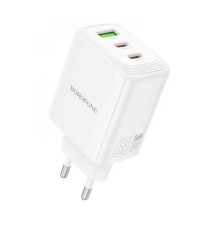 Мережевий зарядний пристрій BOROFONE BN32 Cargador PD65W (2C1A) charger (EU) White (6941991124716)