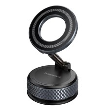Автотримач для телефона BOROFONE BH144 Custodio vacuum suction cup magnetic holder(multi-scene) black metal gray (6941991127656)