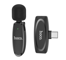 Бездротова мікрофонна система HOCO L15 Crystal lavalier (Type-C) Black (6931474789037)