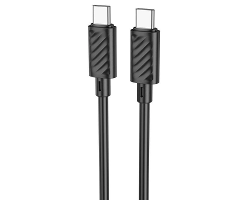 Кабель HOCO X88 Gratified 60W charging data cable for Type-C to Type-C Black (6931474783363)