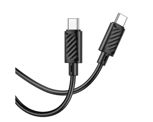 Кабель HOCO X88 Gratified 60W charging data cable for Type-C to Type-C Black (6931474783363)