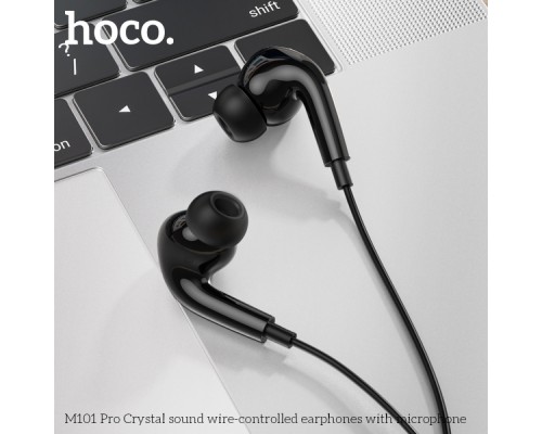 Навушники дротові HOCO M101 Pro Crystal (3.5mm) Black (6931474782373)