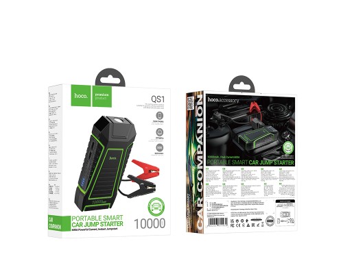 Автомобільний пуско-зарядний пристрій HOCO QS1 Spring car emergency start-up power bank(10000mAh) (6942007611435)
