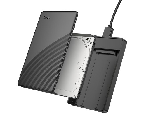 Зовнішня кишеня для накопичувача HOCO HB46 USB3.0 2.5-inch SATA hard drive enclosure Black (6942007628266)