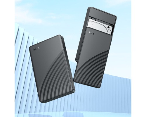 Зовнішня кишеня для накопичувача HOCO HB46 USB3.0 2.5-inch SATA hard drive enclosure Black (6942007628266)