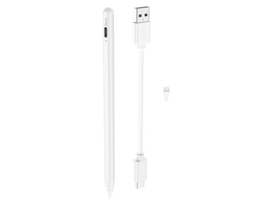 Стилус HOCO GM109 Smooth series active universal capacitive pen White (6942007603980)