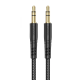 Аудіокабель HOCO UPA24 3.5mm male to 3.5mm male, nylon braid, 1m, Black (6931474789136)