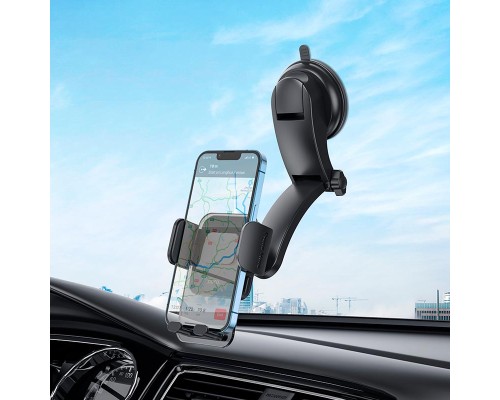 Автотримач для телефона HOCO CA118 Delicate press type center console car holder Space Black (6931474779212)