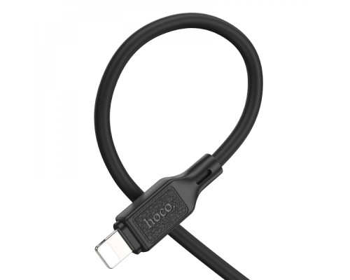 Кабель HOCO X90 Cool silicone charging data cable for iP Black (6931474788405)
