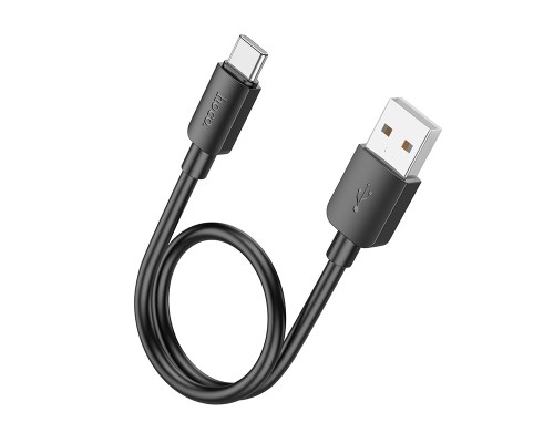 Кабель HOCO X96 Hyper 27W charging data cable Type-C (L=0.25M) Black (6942007609401)
