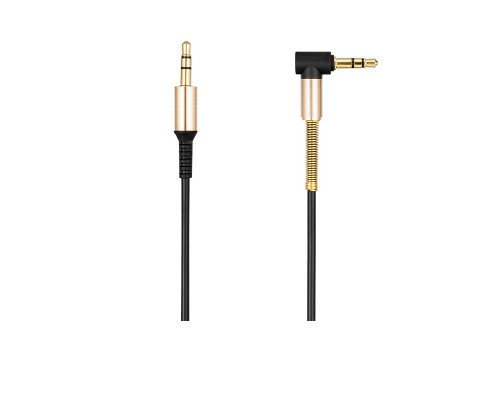 Аудіокабель HOCO UPA02 3.5mm male to 3.5mm male, TPE, 1m, Black (6957531025665)