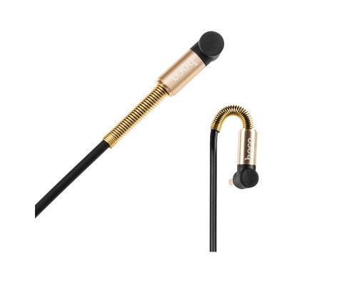 Аудіокабель HOCO UPA02 3.5mm male to 3.5mm male, TPE, 1m, Black (6957531025665)