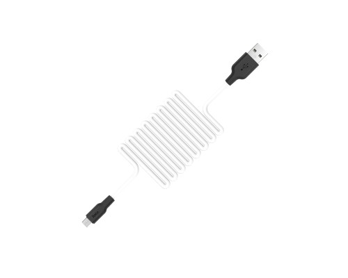 Кабель HOCO X21 USB to Micro 2A, 1m, silicone, TPE connectors, Black+White (6957531071389)