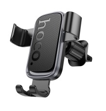 Автотримач для телефона HOCO H80 Vista gravity car holder (air outlet) Black Metal Gray (6942007647908)