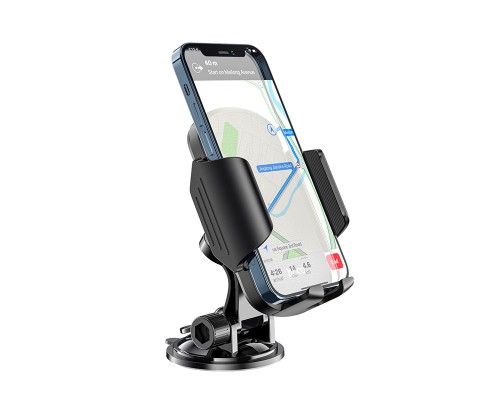 Автотримач для телефона HOCO CA82 Just fast suction cup car holder Black (6931474745767)
