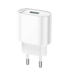 Мережевий зарядний пристрій HOCO C109A Fighter single port QC3.0 charger 18W White (6931474784810)