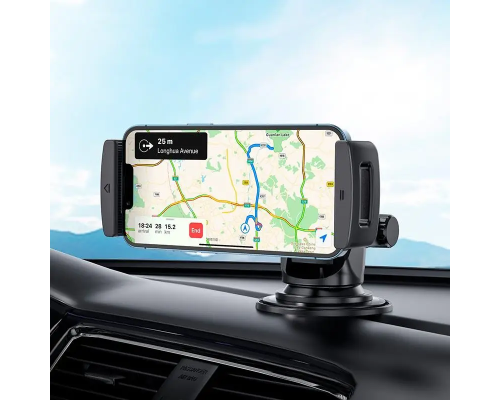 Автотримач для телефона HOCO CA120 Prospering center console car holder for tablets Black (6931474788535)