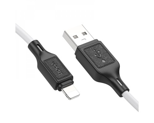 Кабель HOCO X90 Cool silicone charging data cable for iP White (6931474788412)