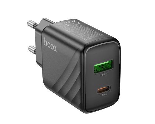 Мережевий зарядний пристрій HOCO CS23A Sunlight dual port PD30W+QC3.0 charger Black (6942007609944)