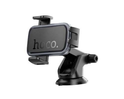 Автотримач для телефона HOCO H79 Vista push-type car holder (center console) Black Metal Gray (6942007647892)