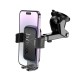 Автотримач для телефона HOCO H79 Vista push-type car holder (center console) Black Metal Gray (6942007647892)