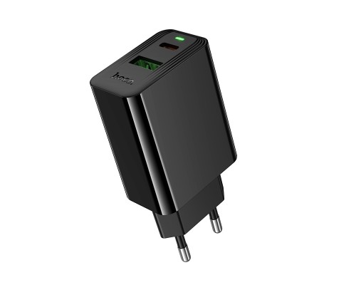 Мережевий зарядний пристрій HOCO CS95A Leader PD30W+QC3.0 charger(EU) Black (6942007671149)