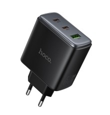 Мережевий зарядний пристрій HOCO C160A Upgrade PD65W(2C1A) charger Black (6942007672009)