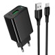 Мережевий зарядний пристрій HOCO CS91A Leader single-port charger set(Type-C) Black (6942007670999)
