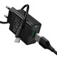 Мережевий зарядний пристрій HOCO CS91A Leader single-port charger set(Type-C) Black (6942007670999)