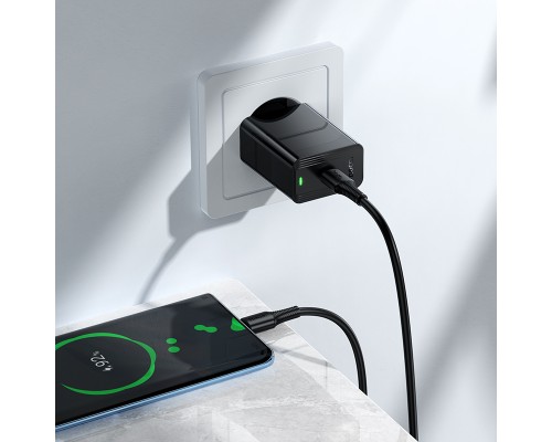 Мережевий зарядний пристрій HOCO CS93A Leader single port PD20W charger Black (6942007671064)