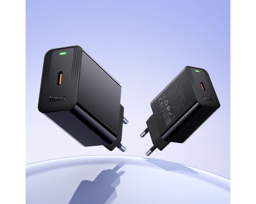 Мережевий зарядний пристрій HOCO CS93A Leader single port PD20W charger Black (6942007671064)