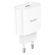 Мережевий зарядний пристрій з кабелем HOCO C94A Metro single port PD20W charger set(Type-C to Type-C) White (6931474762191)