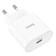 Мережевий зарядний пристрій з кабелем HOCO C94A Metro single port PD20W charger set(Type-C to Type-C) White (6931474762191)