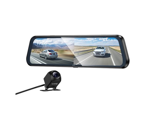 Відеореєстратор HOCO DV16 9.66-inch streaming media driving recorder(dual-channel with rear camera) Black (6942007664219)