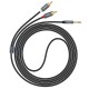 Аудіокабель HOCO UPA10 3.5mm male to double lotus RCA, TPE, 1.5m, Metal Gray (6957531078142)