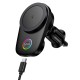 Автотримач для телефона з БЗП HOCO HW36 electric rotating magnetic wireless fast charging car holder(air outlet) Black (6942007672023)