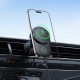 Автотримач для телефона з БЗП HOCO HW36 electric rotating magnetic wireless fast charging car holder(air outlet) Black (6942007672023)